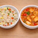 Combo 1 (1 Spring Roll, Vegetable Fried Rice, Chicken in Chilli Sauce)