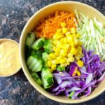 Green House Salad (lettuce, cabbage, carrots, sweet corn, cucumber with salad dressing)